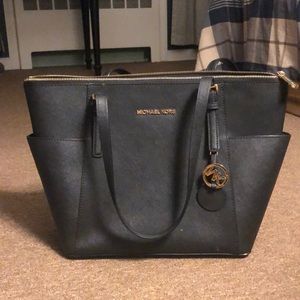 Black Michael Kors. Black tote bag. Gently used